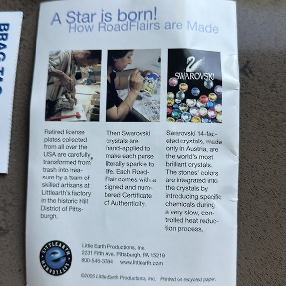 NWOT Rare Vintage Las Vegas License Plate Clutch with Swarovski Rhinestones - Picture 15 of 16